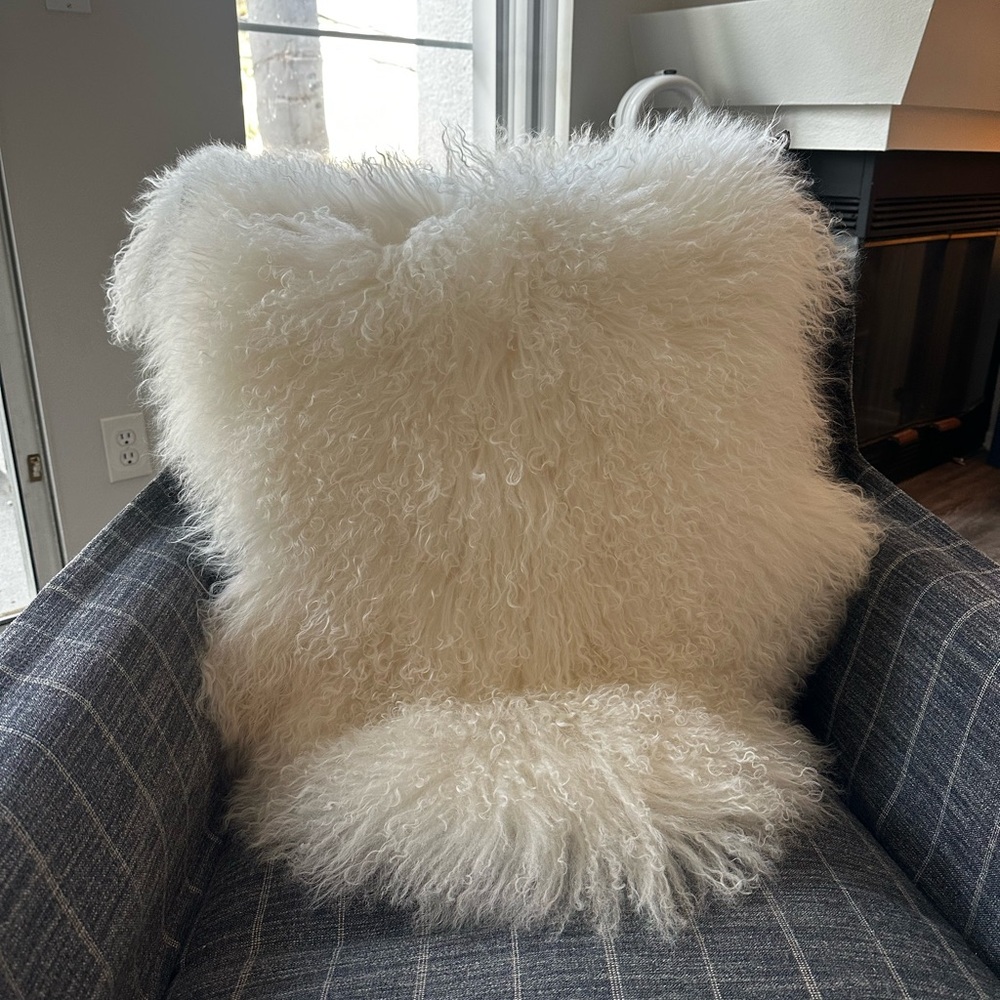 White Mongolian Sheepskin from World Market